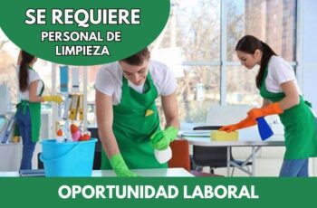 Trabajo en Limpieza ¡Postula Ahora!